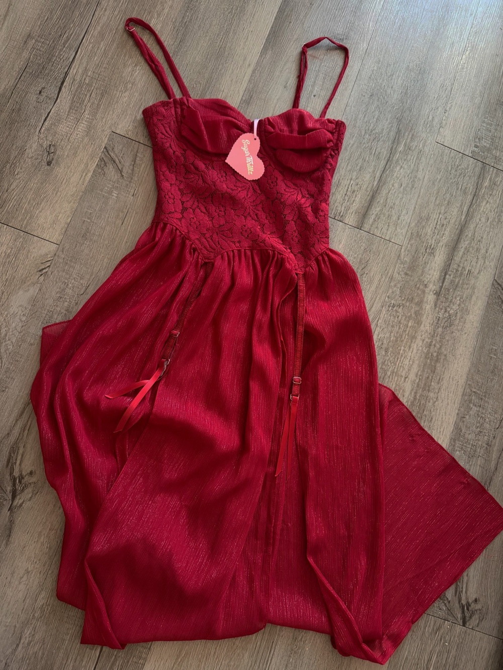 Sugar Thrillz Red Long Top